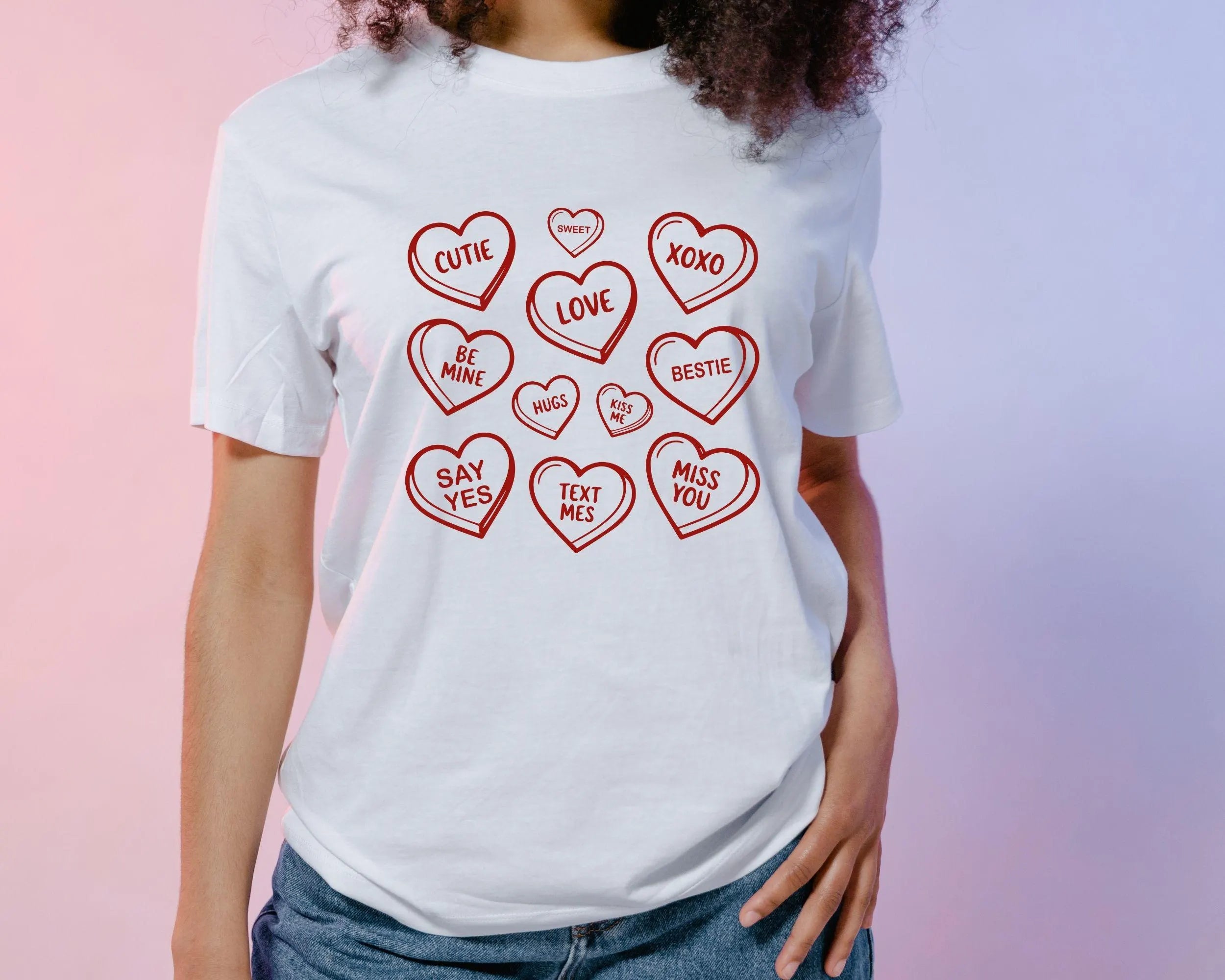 Candy Hearts Svgs Valentine's Clipart Drawings Line Art Red Conversation Heart Vectors Love Heart SVG PNG,Be Mine,XOXO,Valentines Day png